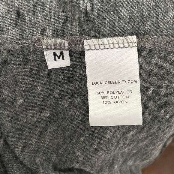 Local Celebrity Gray V-Neck Short Sleeve Shirt - Picture 5 of 5